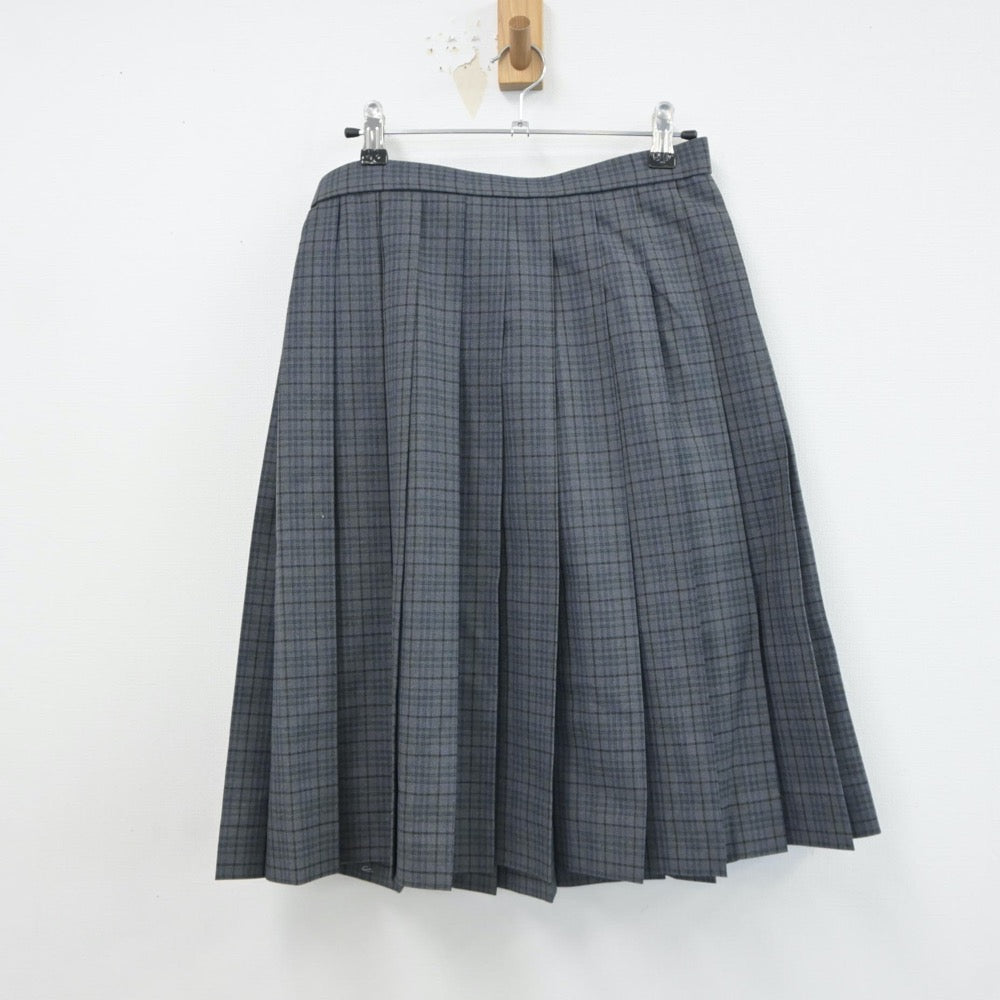 【中古】京都府 亀岡市立亀岡中学校 女子制服 2点（ニットベスト・スカート）sf017923