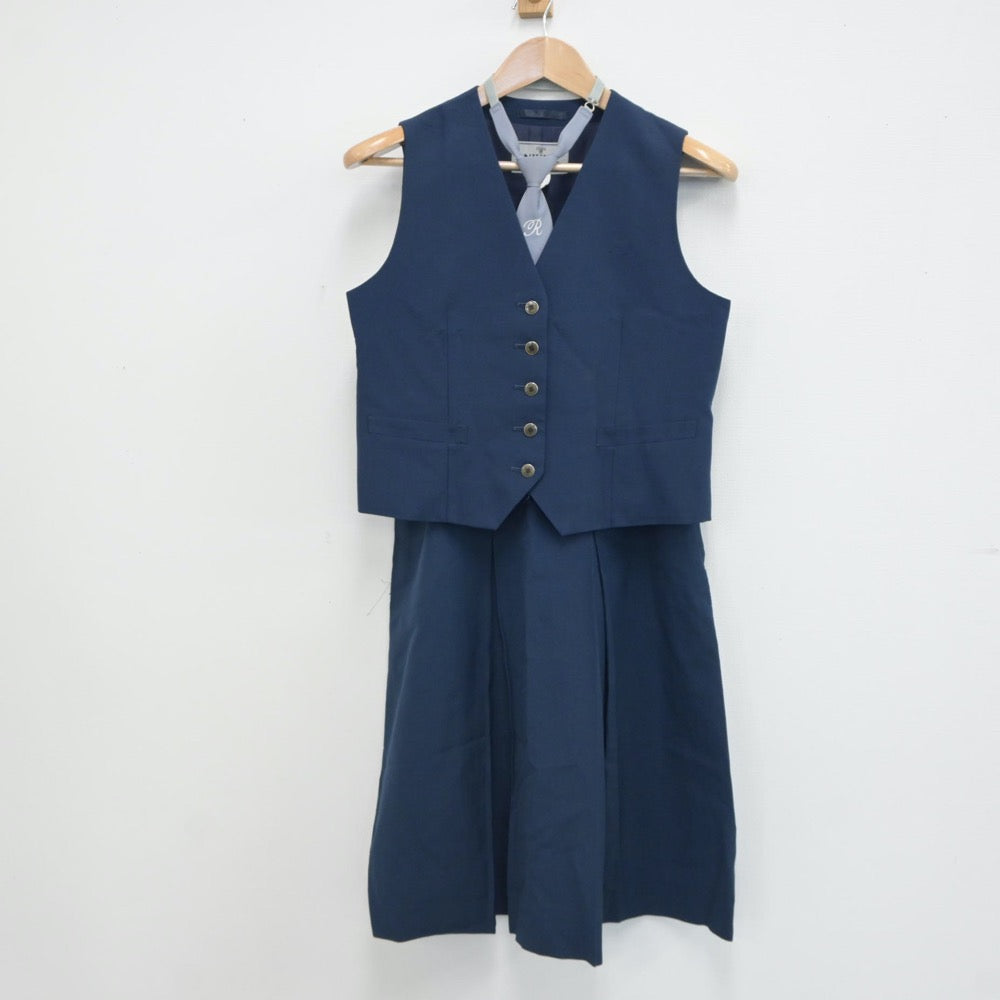 【中古】埼玉県 川口市立領家中学校 女子制服 3点（ベスト・スカート）sf017928