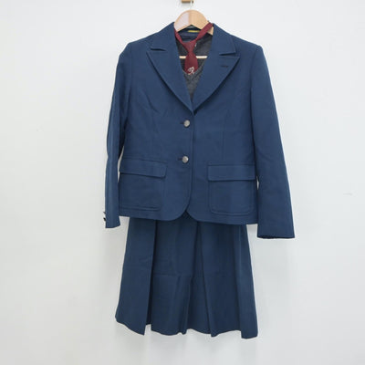 【中古】埼玉県 川口市立領家中学校 女子制服 4点（ブレザー・ニット・スカート）sf017929