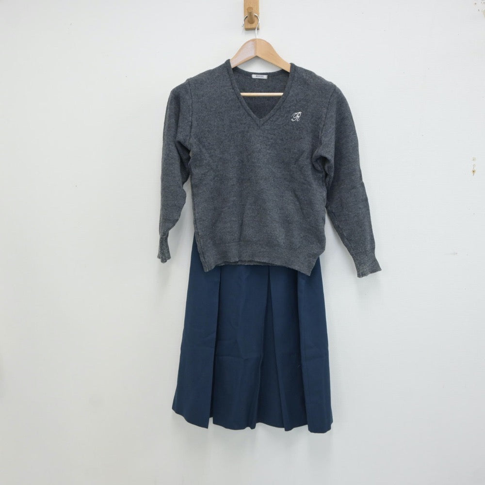 【中古】埼玉県 川口市立領家中学校 女子制服 4点（ブレザー・ニット・スカート）sf017929