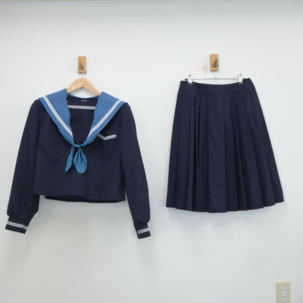 【中古】大阪府 清水谷高等学校 女子制服 6点（セーラー服・スカート）sf017937