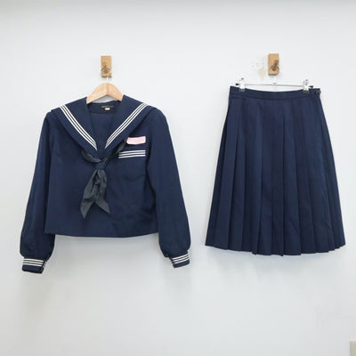 【中古】宮崎県 木花中学校 女子制服 3点（セーラー服・スカート）sf017939