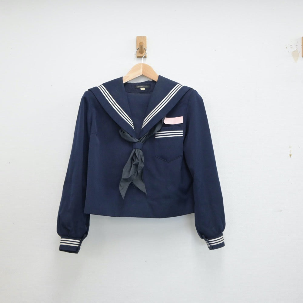 【中古】宮崎県 木花中学校 女子制服 3点（セーラー服・スカート）sf017939