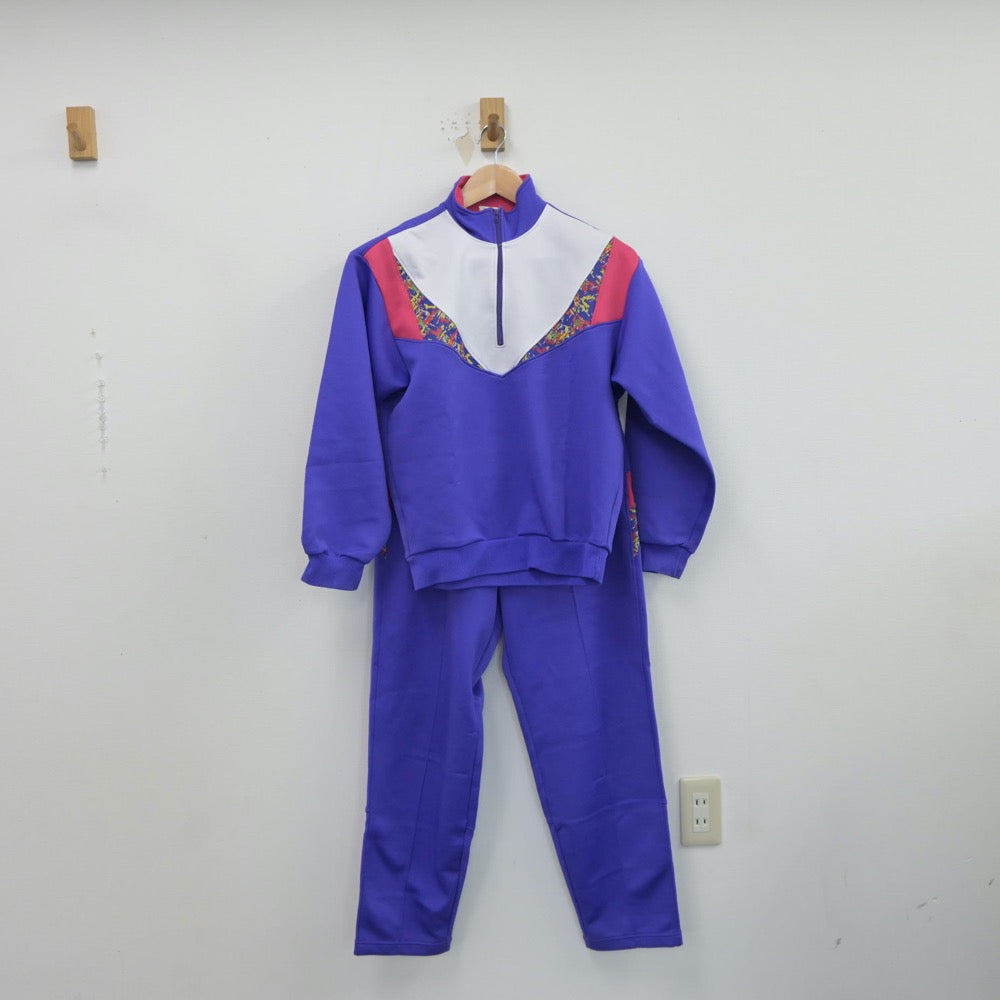 【中古】埼玉県 領家中学校 女子制服 2点（ジャージ 上・ジャージ 下）sf017945