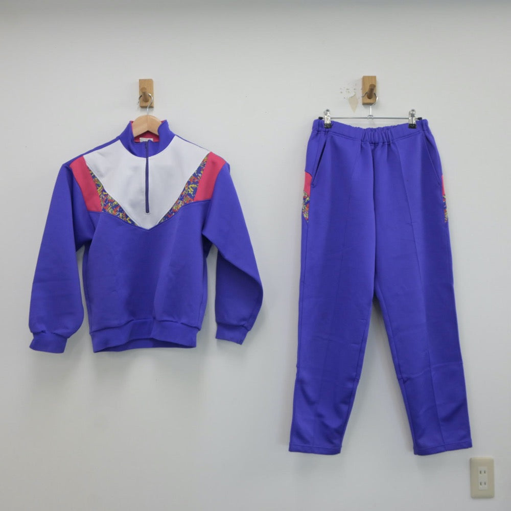 【中古】埼玉県 領家中学校 女子制服 2点（ジャージ 上・ジャージ 下）sf017945