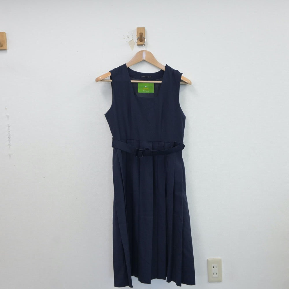 【中古】福岡県 元岡中学校 女子制服 3点（セーラー服・ジャンパースカート）sf017961