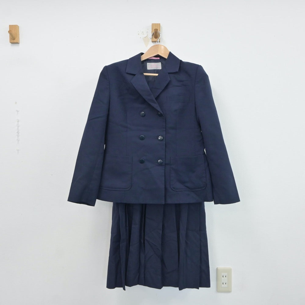 【中古】茨城県 笠原中学校 女子制服 2点（ブレザー・ジャンパースカート）sf017963