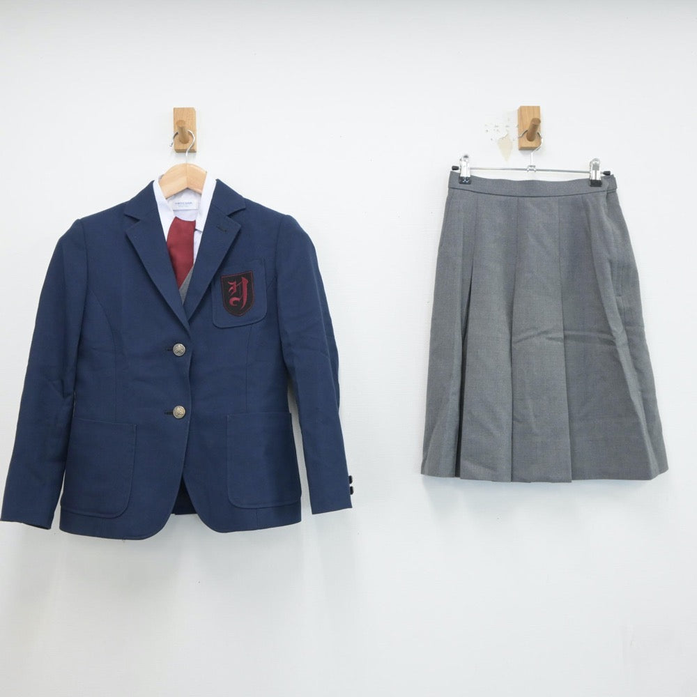 【中古】東京都 谷原中学校 女子制服 5点（ブレザー・シャツ・ベスト・スカート）sf017967