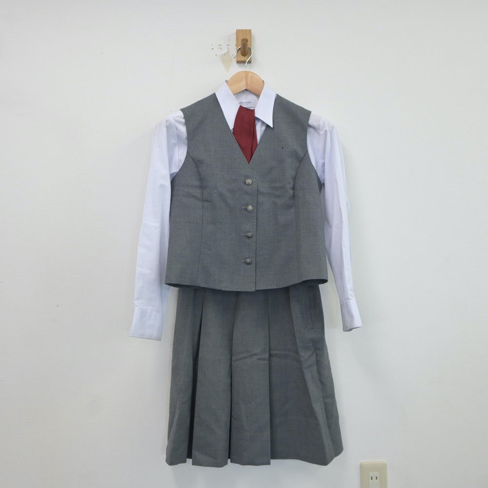 【中古】東京都 谷原中学校 女子制服 5点（ブレザー・シャツ・ベスト・スカート）sf017967