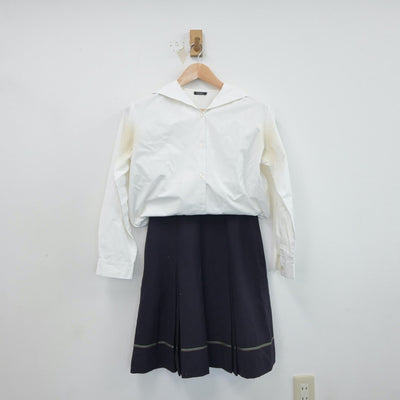 【中古】東京都 桜美林高等学校 女子制服 2点（シャツ・スカート）sf017968