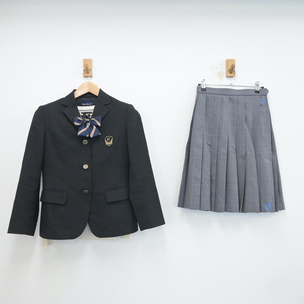 中古制服】千葉県 船橋北高等学校 女子制服 5点（ブレザー