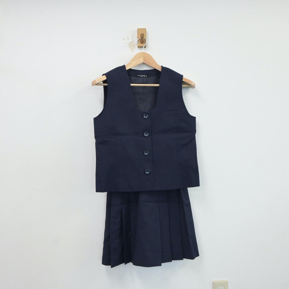 【中古】東京都 女子美術大学付属高等学校 女子制服 2点（ベスト・スカート）sf017973