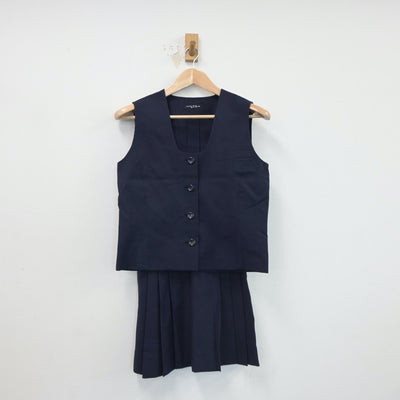 【中古】東京都 女子美術大学付属高等学校 女子制服 2点（ベスト・スカート）sf017974