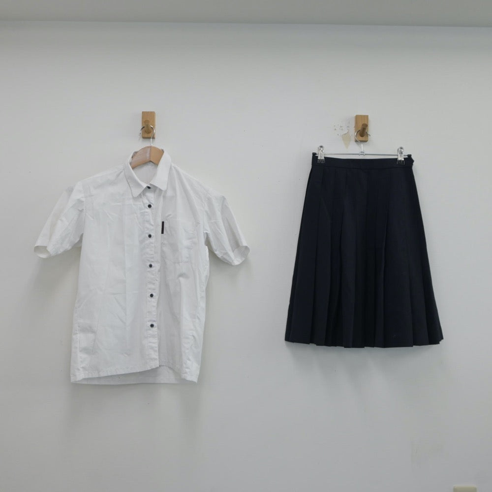 【中古】岡山県 倉敷南高等学校 女子制服 2点（シャツ・スカート）sf017987