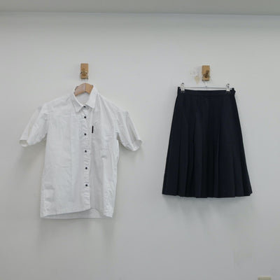 【中古】岡山県 倉敷南高等学校 女子制服 2点（シャツ・スカート）sf017987