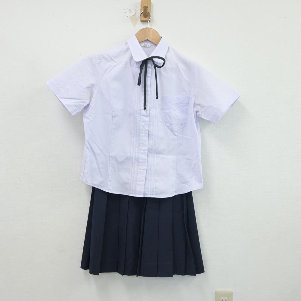 【中古】大阪府 三国丘高等学校 女子制服 3点（シャツ・スカート）sf017990