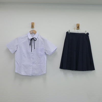 【中古】大阪府 三国丘高等学校 女子制服 3点（シャツ・スカート）sf017990