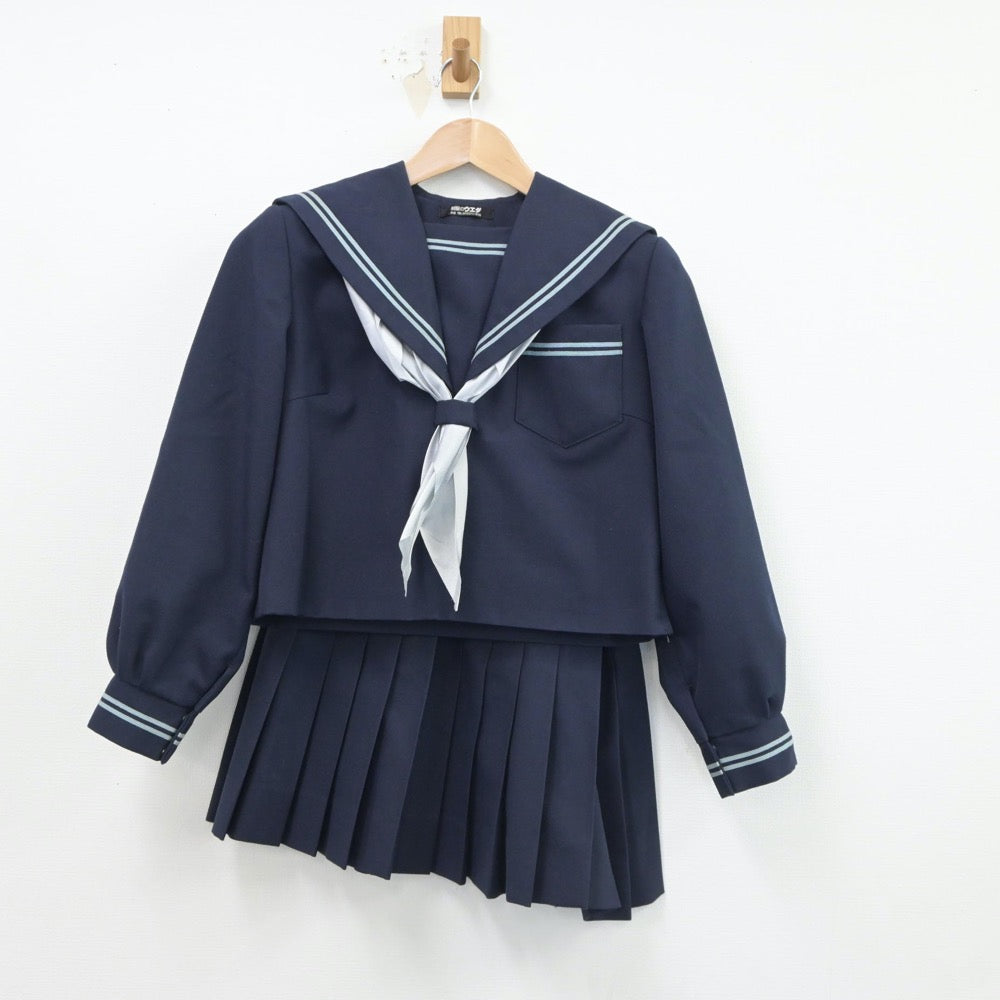 【中古】大阪府 石尾中学校 女子制服 3点（セーラー服・スカート）sf017992