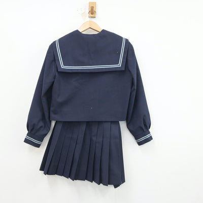 【中古】大阪府 石尾中学校 女子制服 3点（セーラー服・スカート）sf017992