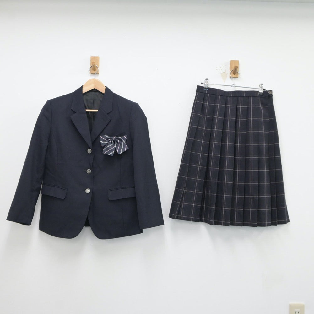 【中古】福岡県 須恵高等学校 女子制服 4点（ブレザー・スカート）sf018001