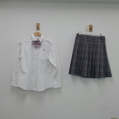 【中古】神奈川県 クラーク記念国際高等学校 女子制服 7点（ブレザー・シャツ・ニット・スカート）sf018002