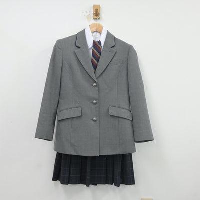 【中古】三重県 名張桔梗丘高等学校 女子制服 5点（ブレザー・シャツ・ニット・スカート）sf018010