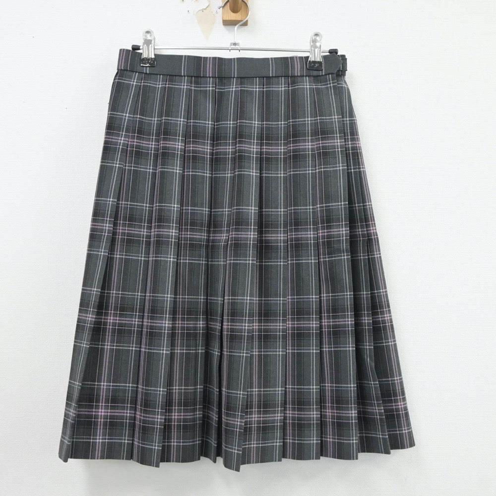 【中古】埼玉県 草加南高等学校 女子制服 2点（ニットベスト・スカート）sf018018