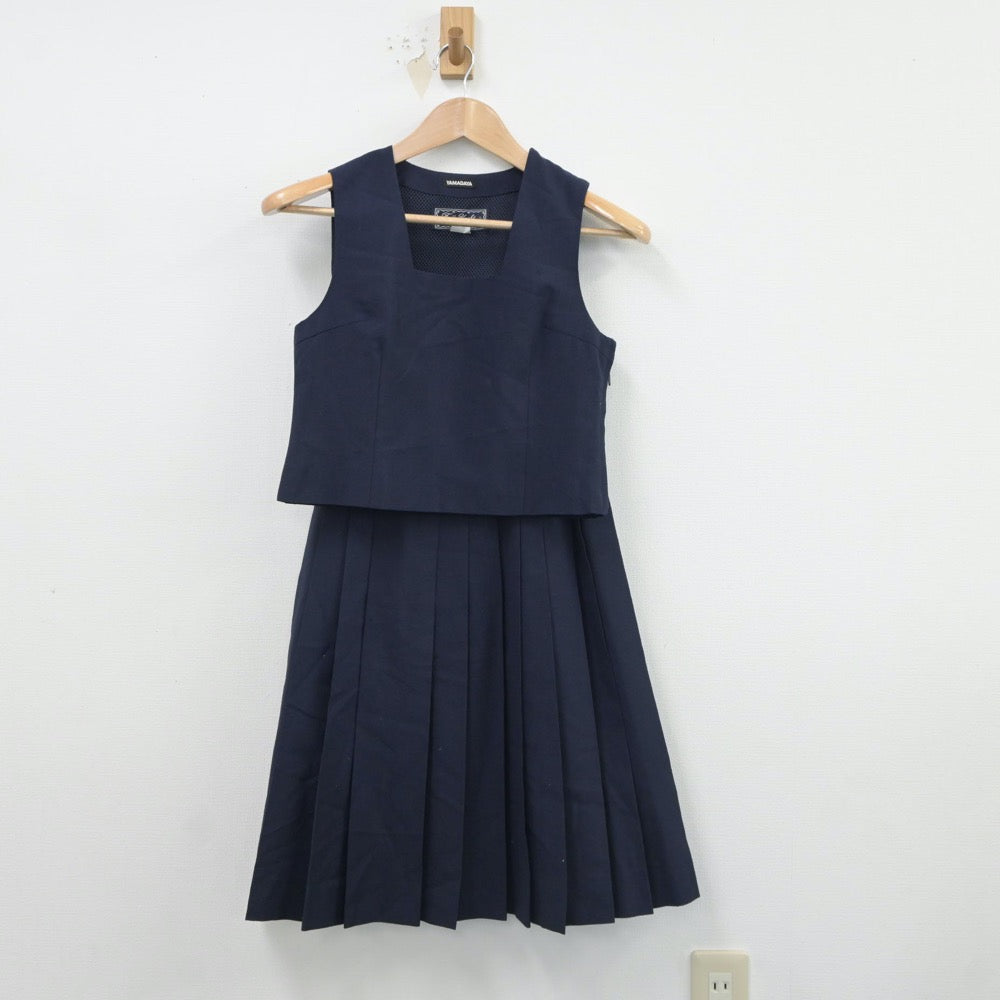 【中古】神奈川県 中原中学校 女子制服 2点（ベスト・スカート）sf018021