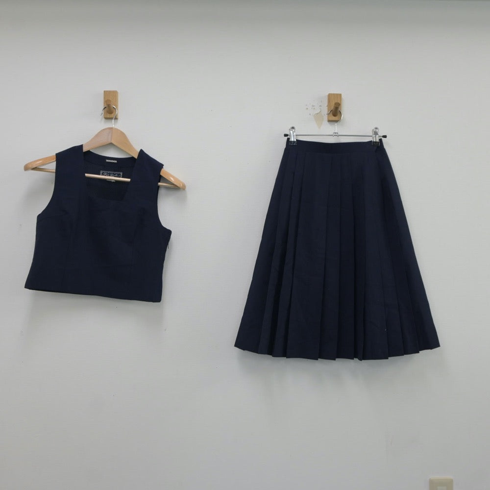 【中古】神奈川県 中原中学校 女子制服 2点（ベスト・スカート）sf018021