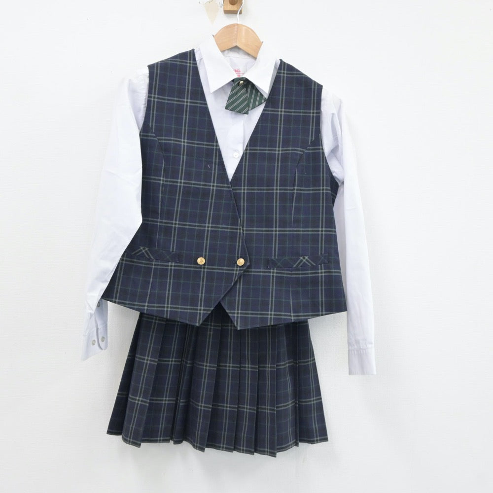 中古制服】茨城県 高崎中学校 女子制服 5点（ブレザー・シャツ
