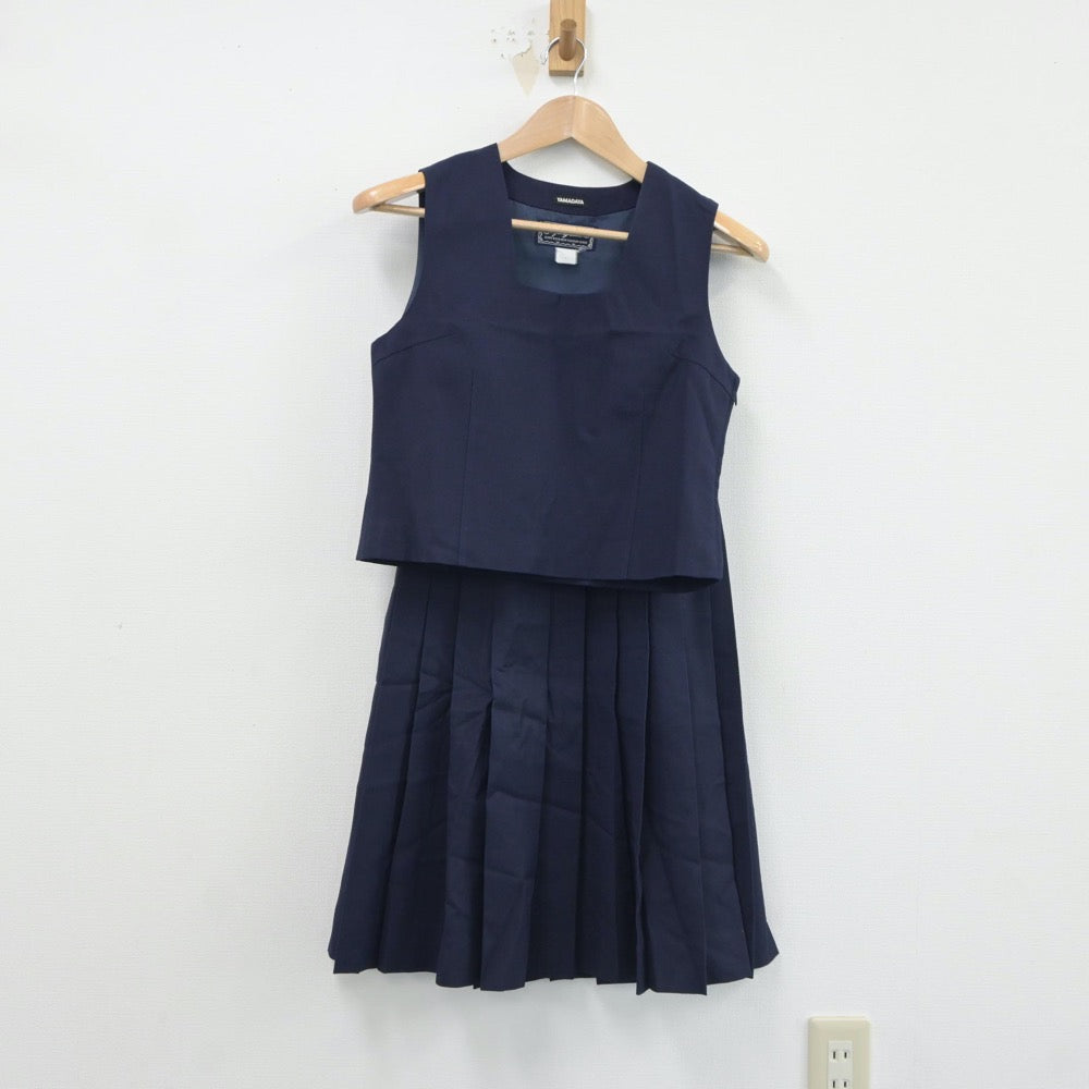 【中古】神奈川県 西中原中学校 女子制服 3点（ブレザー・ベスト・スカート）sf018028