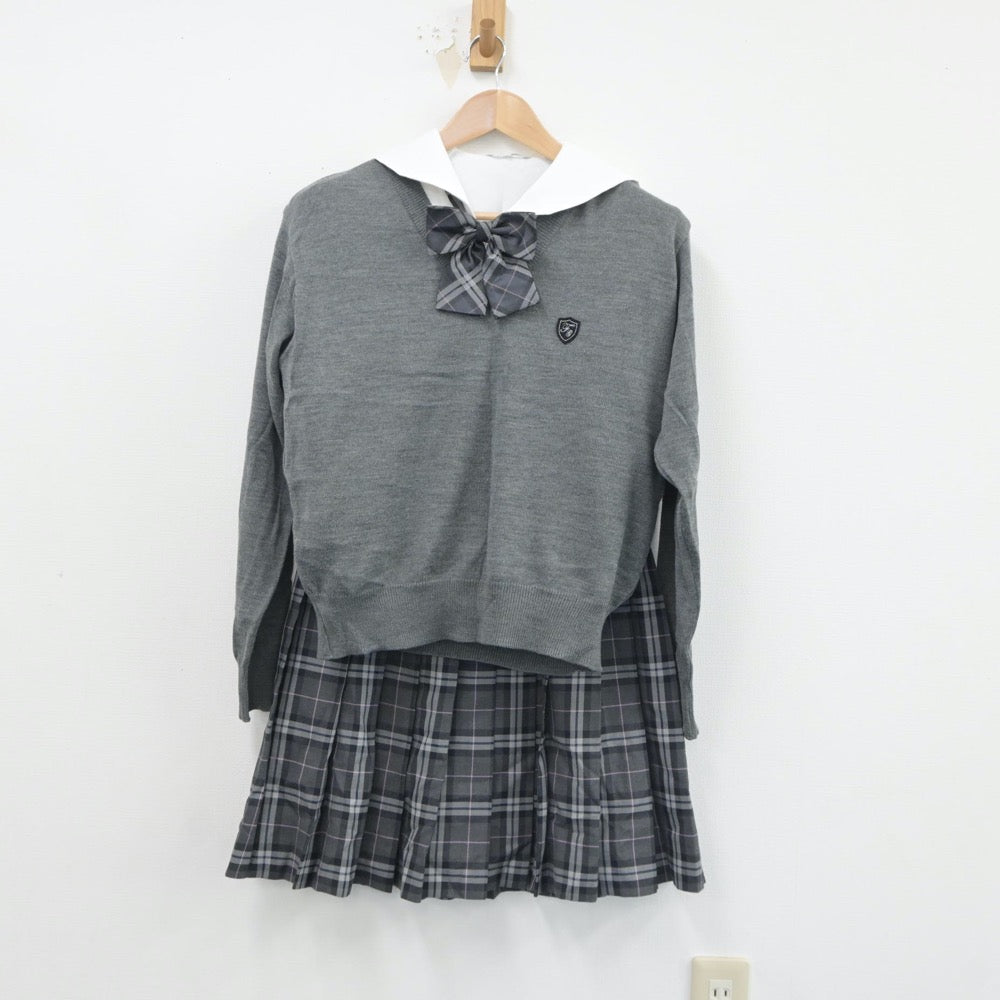 【中古】東京都 藤村女子中学校 女子制服 6点（ブレザー・シャツ・ニット・スカート）sf018029