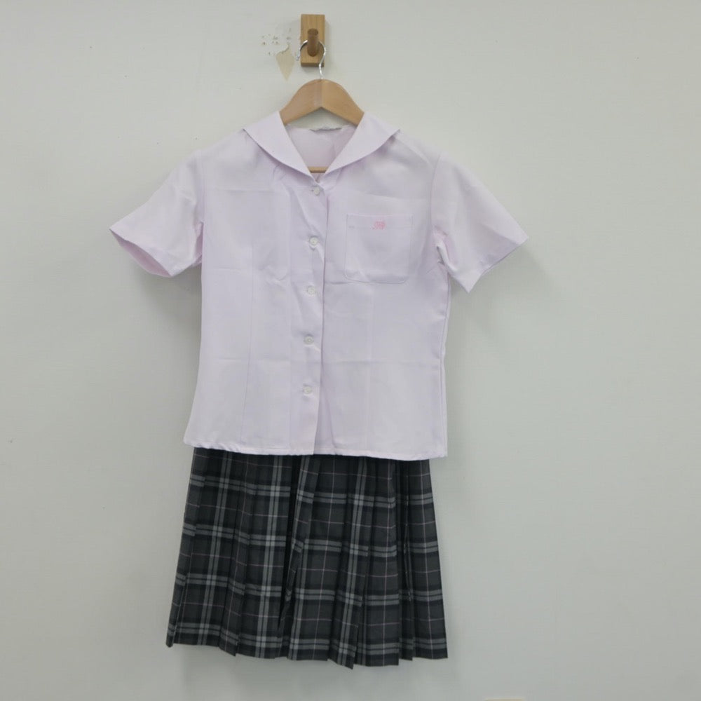 【中古】東京都 藤村女子中学校 女子制服 4点（シャツ・スカート）sf018032