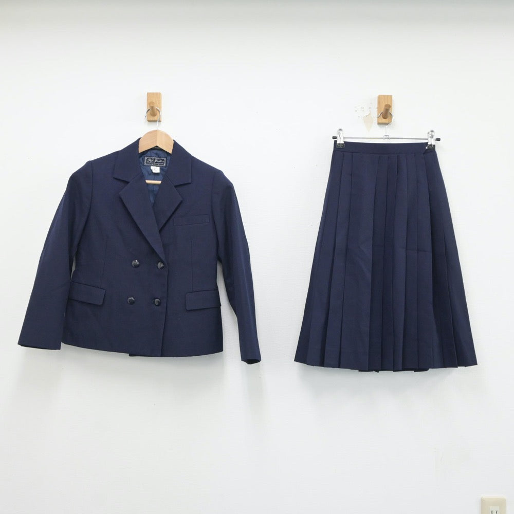 【中古】神奈川県 西中原中学校 女子制服 3点（ブレザー・ベスト・スカート）sf018033