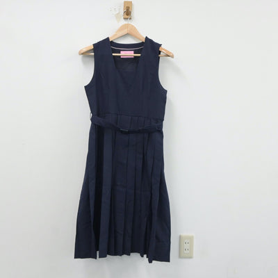 【中古】福岡県 元岡中学校 女子制服 1点（ジャンパースカート）sf018035