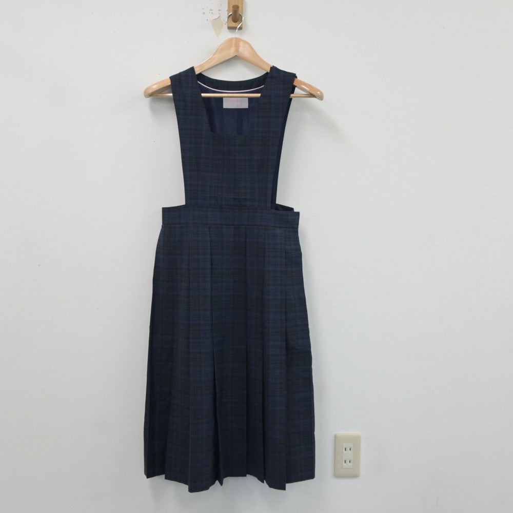 【中古】福岡県 元岡中学校 女子制服 1点（ジャンパースカート）sf018036