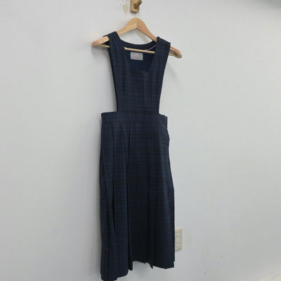 【中古】福岡県 元岡中学校 女子制服 1点（ジャンパースカート）sf018036