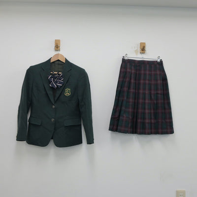 【中古】茨城県 江戸川学園取手中学校・高等学校 女子制服 4点（ブレザー・スカート）sf018039