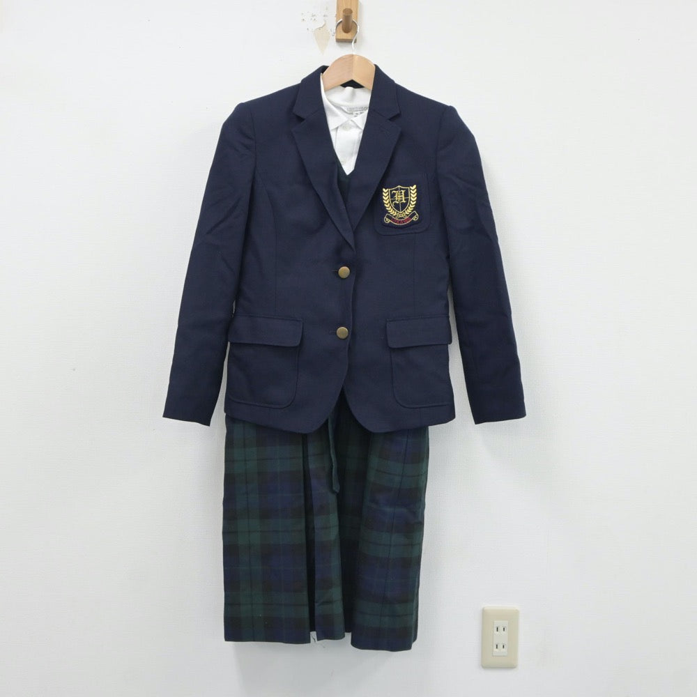 【中古】北海道 八条中学校 女子制服 3点（ブレザー・シャツ・ジャンパースカート）sf018042