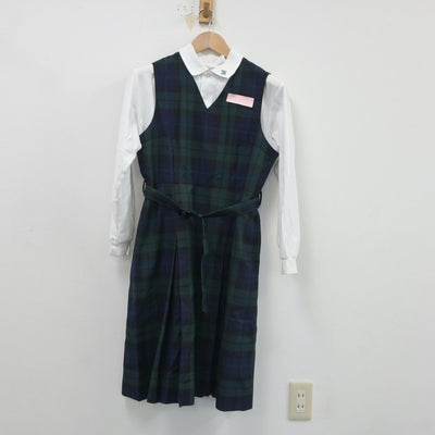 【中古】北海道 八条中学校 女子制服 3点（ブレザー・シャツ・ジャンパースカート）sf018042