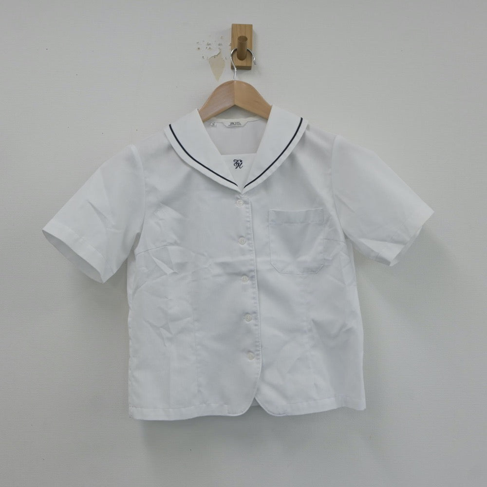 【中古】岡山県 玉野高等学校 女子制服 2点（シャツ・ニット）sf018060