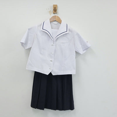 【中古】静岡県 三島南高等学校 女子制服 3点（セーラー服・スカート）sf018062