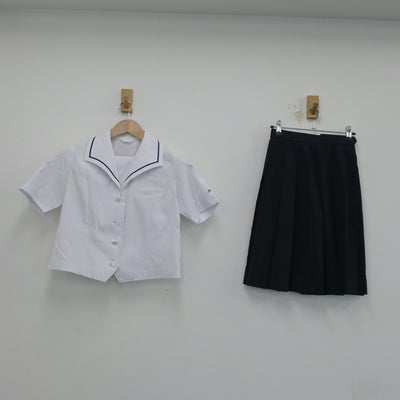 【中古】静岡県 三島南高等学校 女子制服 3点（セーラー服・スカート）sf018062