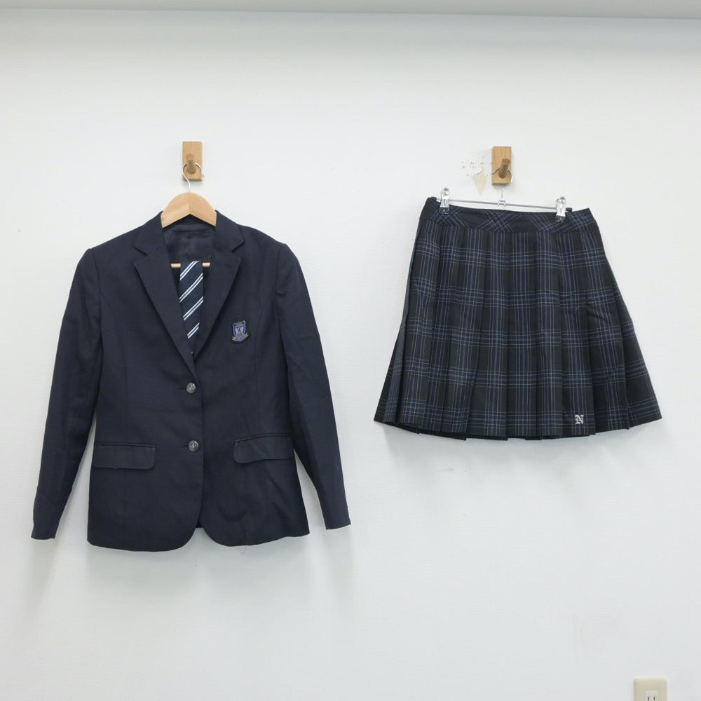 【中古】神奈川県 新羽高等学校 女子制服 4点（ブレザー・スカート・スカート）sf018070