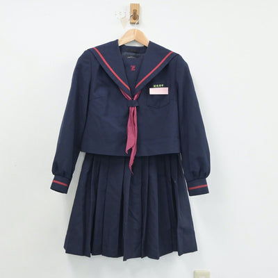 【中古】宮崎県 財光寺中学校 女子制服 3点（セーラー服・スカート）sf018071