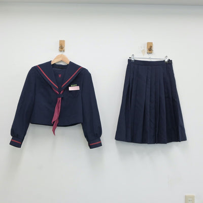 【中古】宮崎県 財光寺中学校 女子制服 3点（セーラー服・スカート）sf018071