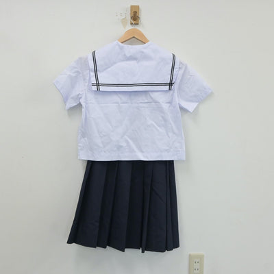 【中古】宮崎県 東郷学園中学校 女子制服 3点（セーラー服・スカート）sf018072