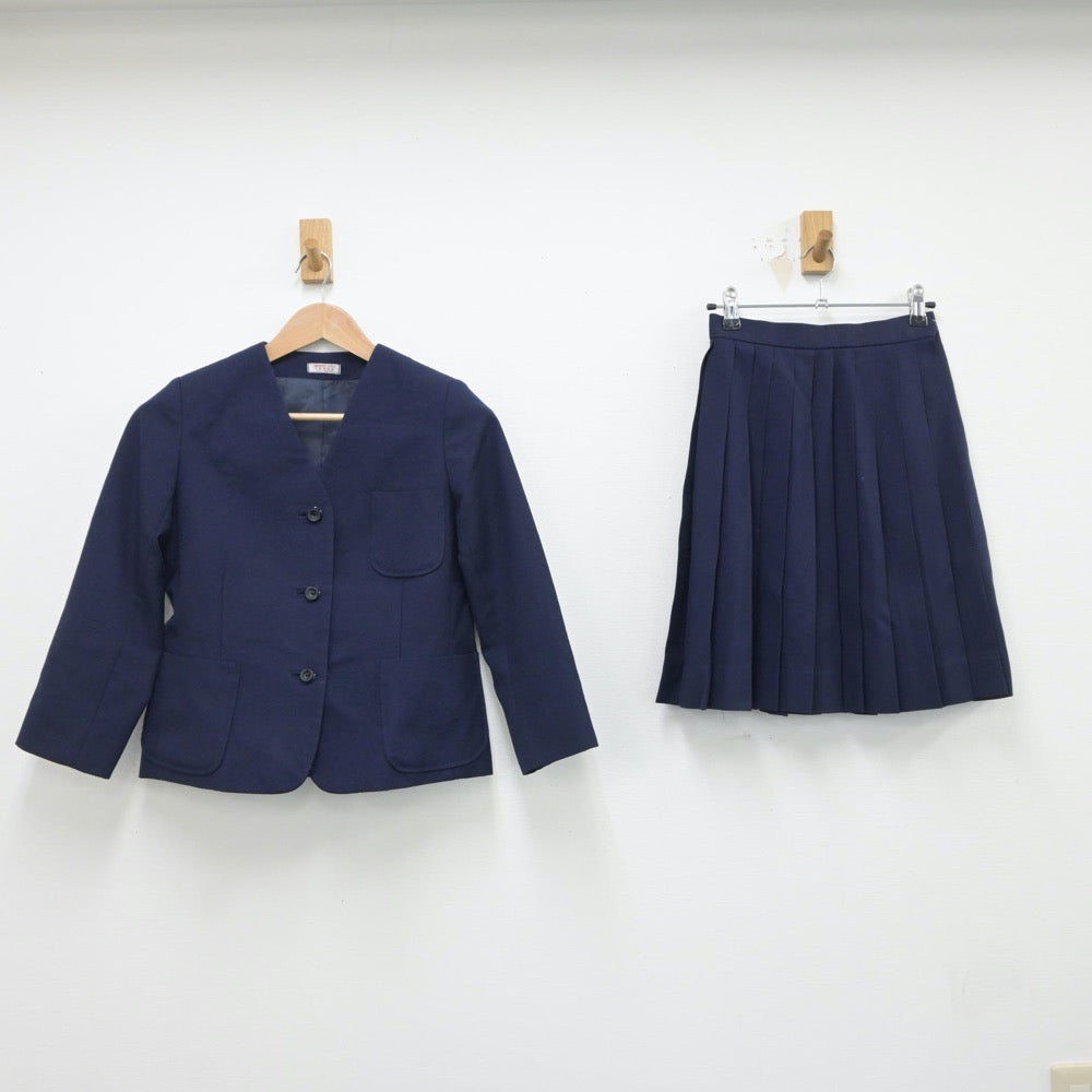 【中古】滋賀県 栗東西中学校 女子制服 3点（ブレザー・スカート・スカート）sf018075