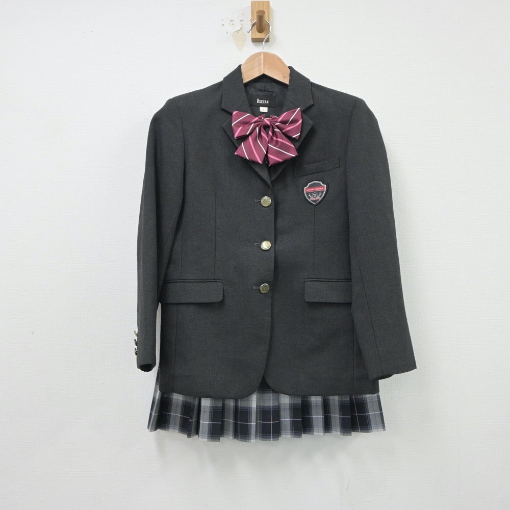 【中古】東京都 新渡戸文化中学校・高等学校 女子制服 3点（ブレザー・スカート）sf018076