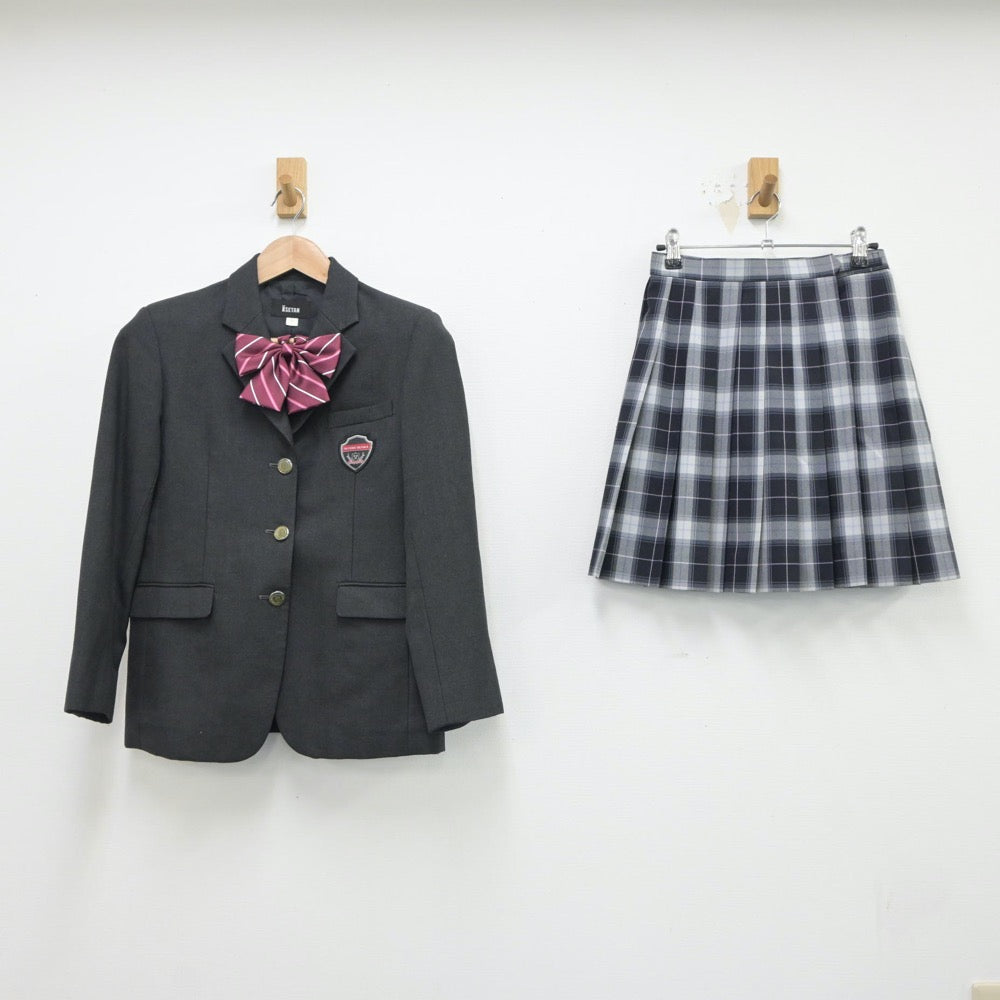 【中古】東京都 新渡戸文化中学校・高等学校 女子制服 3点（ブレザー・スカート）sf018076